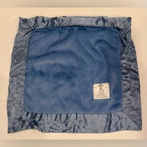 Little Giraffe Blue Security Blanket Satin Trim Luxe Lovey NEW